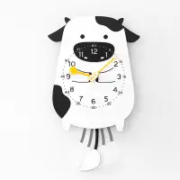 在飛比找蝦皮購物優惠-Mandelda 兒童可愛卡通搖擺掛鐘現代裝飾擺鐘鐘錶創意動