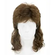 Funny mens Wig Mullet Wig Men's Wig 80s Wig Brown Wave Mullet Wig Fashion Wig Fancy Party Accessories Wig Carnival Wig