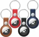 [4pack] For Apple AirTag Leather Case Air Tag Protective Keyring Tracker Cover