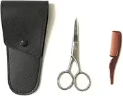 Healeved 1Set Stainless Steel Eyebrow Scissors Trimming Shears for Men Women Durable Grooming Tool for Precise Beard Eyebrow Care Kit