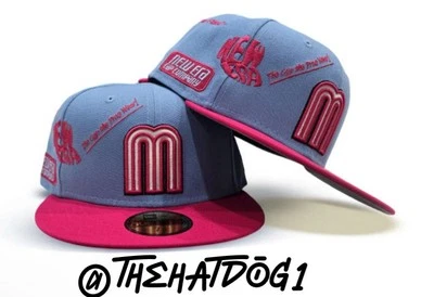 New Era Mexico Béisbol blue/Pink Anniversary 59fifty Fitted Hat Size 7