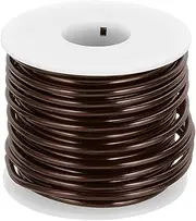 uxcell 9 Gauge Anodized Aluminum Craft Wire Bendable Bonsai Training Wire 56 Feet 3mm for Sculpting Crafts Wreath Floral Beading Jewelry Making, Brown