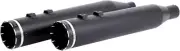 KHROME WERKS - 202835 - 4.5" Mufflers for Touring - Black with Tracer For Harley
