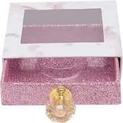 1Pc Empty Eyelash Case with Window Storage Box for False Eyelashes Portable Glitter Lash Packaging Easy Open Design Versatile Jewelry and Display Stand
