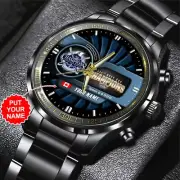 Personalized CFL Toronto Argonauts Black Stainless Steel Watch