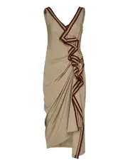 [Dries Van Noten] Drape Dress With Tape