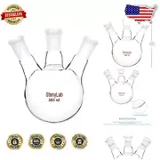 High-Quality 500ml Round Bottom Flask with 3 Neck Borosilicate Glass Design