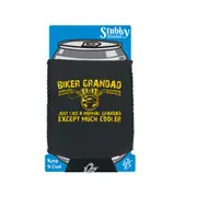 Biker Grandad - Funny Novelty Stubby Holder With Base