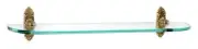 Alno A8550-24-PA Ribbon & Reed Bath 24" Glass Shelf w/Brackets Polished Antique