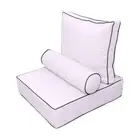 Contrast PipeTrim Medium Deep Seat Back Rest Bolster Insert Slip Cover Set AD107