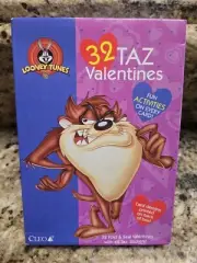 Taz Tasmanian Devil Looney Tunes VALENTINE 32 Cards & Stickers Vintage 1998 NEW