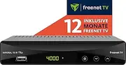 Digitalbox Imperial T2 IR Plus DVB-T2 HD Receiver with Irdeto Decognition (Includes 12 Month Freenet TV, H.265/HEVC, PVR Ready, HDMI, Scart, USB, LAN) Black