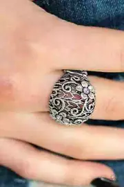Paparazzi Ring - Spring Holiday- Purple Rhinestone- Flower