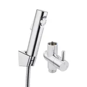 Chrome 1.2m Hose Handheld Douche Bidet Toilet Spray Jet Shattaf With Diverter Kit