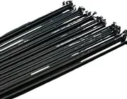 Cycling Spokes 13G Bicycle Spokes Steel 2.3mm Diameter E-Bike Spokes Black Color Mountain Bike Road Bike Spokes Bicycle Spokes(Black 13g 40pcs)