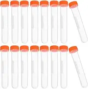 Gatuida Clear Plastic Test Tubes 20pcs Kids Test Tubes with Lids 10ml Transparent Storage Tubes Science Tubes for Scientific Experiments Plant Propagation