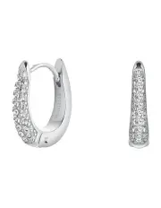 [Rosefield] Crystal Huggies in Silver-Tone