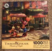 New Disney Thomas Kinkade 1000 Piece puzzle Mickey & Minnie Sweetheart Cafe