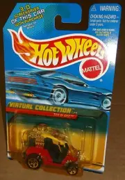 Hot Wheels 2000 #117 Virtual Collection 3D Screensaver Cars Tee'd Off Red 5SPs