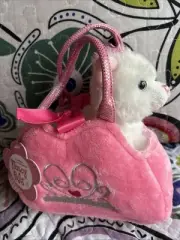 Aurora Princess Kitten Pet Carrier Fancy Pals 7 Pink Toy "Purse" Plush Cat NWT