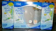 (1) Glade Wisp Flameless Candle CLEAN LINEN Scented Oil + 2 more refills
