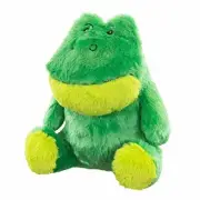 Hero Chuckles, Frog Plush Dog Toy, Durable Stuffed Animal with 3-in-1 Squeaker