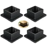 4x4 Post Base, 4 Pack Plastic Post Anchor Deck Post Base Support for Outdoor ...
