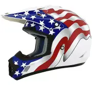 AFX FX-17 Flag MX Offroad Helmet Freedom White