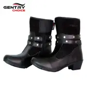 RIDERACT® Ladies Motorbike Shoes Black Motorcycle Boots for Women Riding Gear