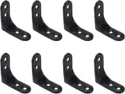 Dnyta 8Pcs Stainless Steel L Shape Shelf Bracket 2 Inch Black Angle Brackets Wal