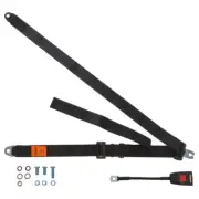 Front Static Seat Belt For Toyota Corona 1600S Berlina 1966-1971 Black