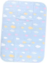 ibasenice Diaper Changing Mat Washable Bed Pad Soft Crib Mattress Clouds Leak Protection Easy to Clean