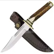 El Dorado Skinner Fixed Blade Hunting Skinning Stag Antler Handle Knife