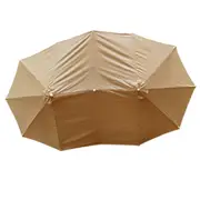 2.7M Waterproof Umbrella Replacement Canopy Top Cover For 12 Ribs Sunscreen Garden Three Heads Patio Umbrella Replacement Cloth