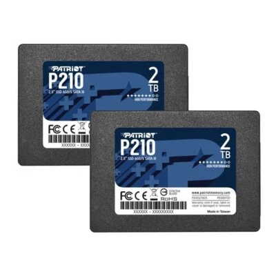 Patriot P210 2TB 2.5" SATA 3 6GB/s Internal SSD For Laptop/PC/MAC 2-PACK BULK