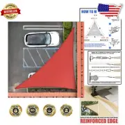 Elegant 15' x 15' Red UV Blocking Triangle Shade Sail - 3- Included