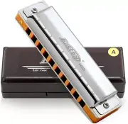 East top Harmonica, 10-Hole 20 Tones Professional Diatonic Blues Harmonica
