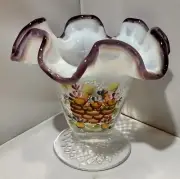 Longaberger Fenton 2003 Vase 4.5 X 4 in signed By George Fenton ￼