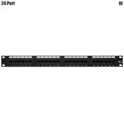 24 Port Cat6 RJ45 Patch Panel 110 Type Gigabit Network LAN 1U 19" Rack Mountable