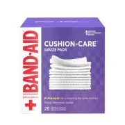 Band-Aid Cushion-Care Gauze Pads, 2x2in, 25 Count