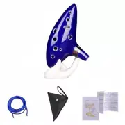 Zelda Ocarina Instrument with Song Book (Songs From the Legend of Zelda), Blue