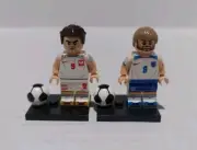 Robert Lewandowski & Harry Kane Custom Soccer Minifigures Poland And England
