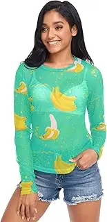 [RPLIFE] Bananas Vibrant Turquoise Mesh Top, Sexy Mesh Tops for Women S-XXL