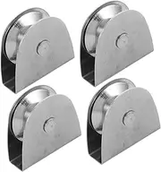 TOBBOMEY 4pcs Flagpole Pulley Hardware: Heavy Duty Bearing Pulley Flag Lifting Wheel Block Flag Pole Repair Parts for Outdoor Garden School
