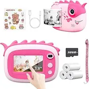 Kids Camera Instant Print, Christmas Birthday Gifts Digital Camera with Color Pens DIY for Girls Boys 3-12 Years Old