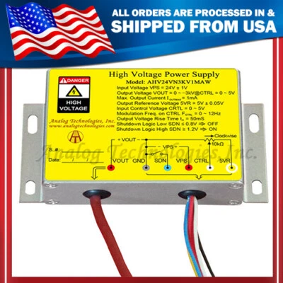 High Voltage Power Supply DC-DC conversion AHV24VN3KV1MAW from USA