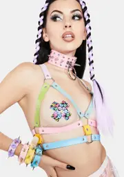 Kandi Trance Vegan Leather Harness