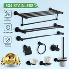 Over Door Towel Rail Racks Toilet Roll Paper Holder Robe Hooks Bath Accessories