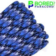 Blue Snake - 50 FT - 550 Paracord Rope 7 strand Parachute Cord