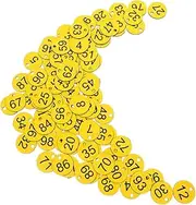 DOITOOL 100Pcs Plastic Numbered Key Tags with Holes Easy to Attach Numbered Circles for Quick Access Versatile Identifiers for Gyms Hotels Schools and Offices